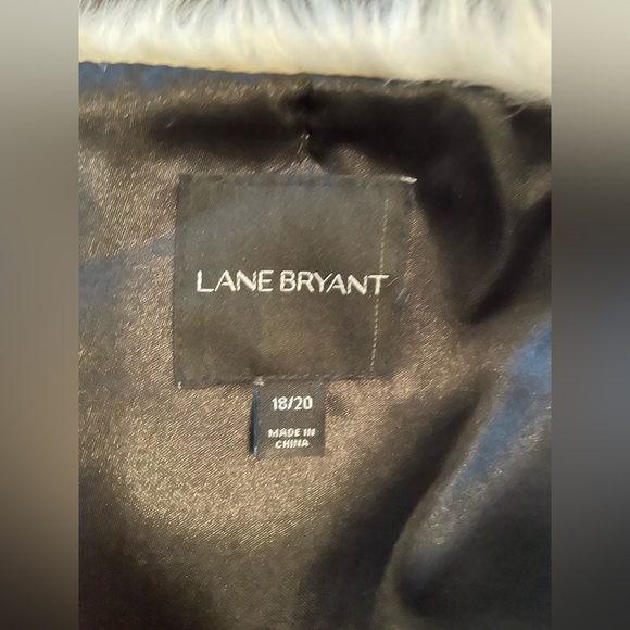 Lane Bryant Color Blocked Faux Fur Vest Jacket Size 18/20 Lined Fall Chic - Picture 4 of 8